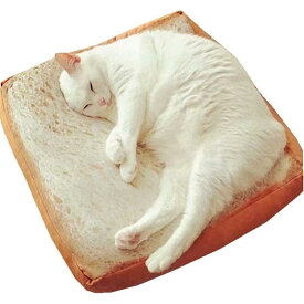猫ベッド 食パン型 ペットベッド 犬 クッション 可愛い パン型 ふっくら やわらか 冬用 小型犬 猫グッズ (トースト)