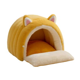 猫用ケーブベッド - 半囲いドーム型滑り止め,猫用ケーブハウステント,子犬・動物・屋内・寝室・バルコニー・寮・アパート用