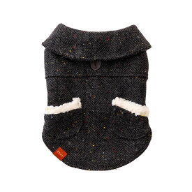 犬服 VERY 冬服 ポケット付きコート [全20サイズ] 小型犬 中型犬 大型犬 超大型犬 ダックス 胴長 犬 服 秋服 AW25 新作寒さ対策 冷え防止 ヘリンボーン柄 裏ボア リードホール付き 前開き 面テープ 着せやすい あたたかい ふわふわ 2025秋冬