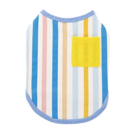 犬服 VERY 【コーギー バセット 】 夏服 ひんやり 接触冷感 Q-max 水でひんやり プリント クール タンクトップ ストライプブルー 胴長 熱中症対策 紫外線カット 春夏 男の子 女の子 涼しい 暑さ対策 散歩 お出かけ かわいい 2026SS