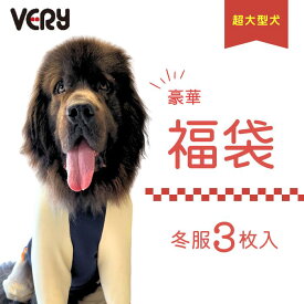 犬服 冬 超大型犬 福袋 3点セット 送料無料 VERY 超大型犬対応 サイズおまかせ 防寒ウェア 旧サイズ（13号・14号）