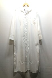 【中古】経堂) ティッカ TICCA オープンカラーシャツワンピース TBDA-105 サイズF ホワイト 定価3.3万 日本製 レディース