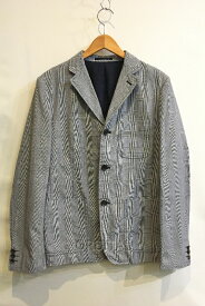 【中古】二子玉)COMME des GARCONS HOMME コムデ ギャルソンオム グレンチェック3Bジャケット コットンナイロン HO-J033 メンズ S