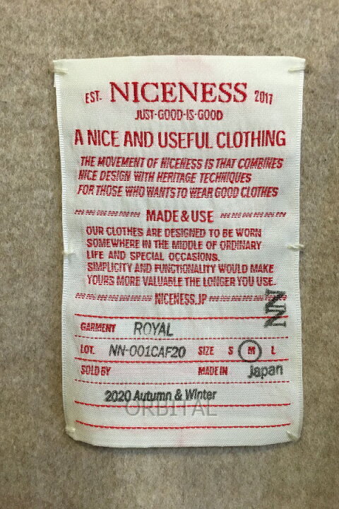 楽天市場】二子玉)NICENESS ナイスネス ROYAL カシミヤリバーコート 