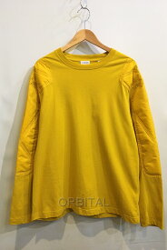 【中古】二子玉) BURBERRY バーバリー タグ付 未使用 ロングスリーブカットソー 長袖 Tシャツ メンズ M イエロー ロコ刺繍 国内正規