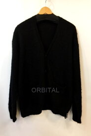 【中古】代官山)ISAMU KATAYAMA BACKLASH イサムカタヤマ バックラッシュ MOHAIR KNIT CARDIGAN モヘアニットカーディガン ブラック XL