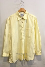 【中古】二子玉)YAECA ヤエカ 23SS プルオーバーシャツ 43108 定価36,300円 コットンラミー イエロー 黄色 メンズ S