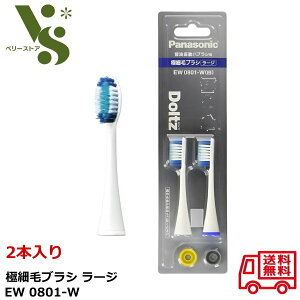 パナソニック ドルツ専用 極細毛ブラシ ラージ EW0801-W 白(2本入) 音波振動ハブラシ 替えブラシ ホワイト Doltz 21