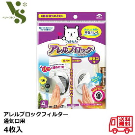東洋アルミ アレルブロックフィルター 通気口用(4枚入) お部屋と屋外の通気口 フィルたん 貼るだけ 通気口フィルター 換気口 花粉 ホコリ 防虫対策 78