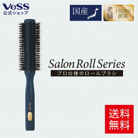ベス VESS ロールブラシ 豚毛 天然毛 ナイロン毛 日本製 PRO-250 ブローブラシ ブローブラシ 美容師 ヘアブラシ ブロー ロールブラシ メンズ ブローブラシ おすすめ ブロー用ヘアブラシ ギフト Salon Roll 直径