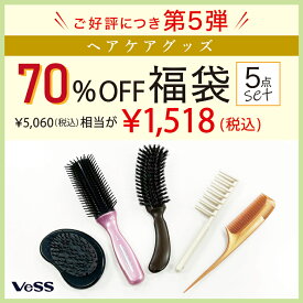 【通常の70％OFF】 ヘアケア 福袋 美容 中身が見える5点セット 日本製 ヘアブラシ 詰め合わせ コーム スカルプブラシ 頭皮 マッサージ くし ヘアケアブラシ 【送料無料】ヘアケアセット VESS 天然毛100％豚毛 猪毛 混毛 ブロー ミニブラシ シャンプーブラシ アレンジ