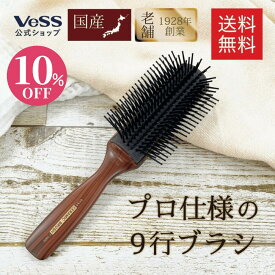 ＜10%OFF！6/4 20:00 ~6/11 01:59＞ベス VESS プロフェッショナル ブローブラシ ナイロン毛 日本製 ブラウン C-2000 ロールブラシ ブローブラシ 美容師 ヘアブラシ ブロー ロールブラシ メンズ ブローブラシ おすすめ ブロー用ヘアブラシ ギフト