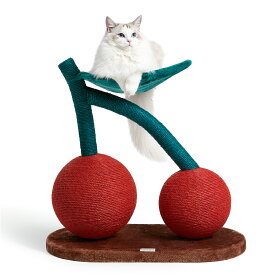 15%OFFクーポン【公式】チェリー キャットツリー 猫 爪とぎ おもちゃ 麻 高さ57cm 置き型 据え置き さくらんぼ 組み立て簡単 足場 おしゃれ かわいい 猫 ベトレスカ