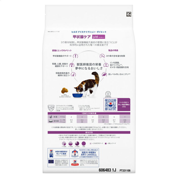 楽天市場】【2袋セット】ヒルズ 食事療法食 猫用 y/d ワイディー 