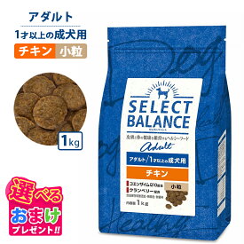 おまけ付き セレクトバランス アダルト チキン 小粒 1kg 1キロ 成犬用 ドッグフード 犬 イヌ 成犬 ペット 健康 無着色 無香料 無添加 総合栄養食