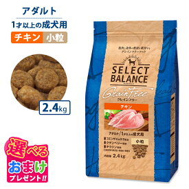 10％OFF クーポン ポイント10倍 おまけ付き セレクトバランス グレインフリー アダルト チキン 小粒 2.4kg ドッグフード 犬 イヌ 成犬 ペット 健康 無着色 無香料 無添加 総合栄養食