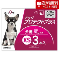 【ネコポス(同梱不可)】ベッツワン ドッグプロテクトプラス 犬用 XS 5kg未満 3本 (動物用医薬品)