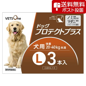 【ネコポス(同梱不可)】ベッツワン ドッグプロテクトプラス 犬用 L 20kg〜40kg未満 3本 (動物用医薬品)