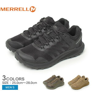 メレル トレイルランニングシューズ スニーカー メンズ 軽量 はっ水 撥水 雨 レイン アウトドアブランド キャンプ 普段履き 旅行 ハイキング 登山 ビブラムソール MERRELL ノバ3 タクティカル N