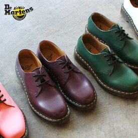 《スーパーSALEで使える限定クーポン配布》ドクターマーチン 3ホール シューズ メンズ レディース 1461 DR．MARTENS 靴 シューズ カジュアル ローカット ブランド 人気 定番 おしゃれ レースアップ 3ホール 厚底 ピンク グリーン ホワイト 白 パープル 26226100 26226300