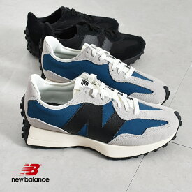 《限定クーポン配布》ニューバランス スニーカー メンズ レディース NEW BALANCE MS327 靴 シューズ ローカット オールブラック レザー 本革 カジュアル 定番 通勤 通学 おしゃれ ストリート ブラック グレー ネイビー 黒 MS327LU1 MS327LX1