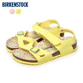 《今だけ！全品ポイントアップ中》ビルケンシュトック サンダル キッズ ジュニア 子供 BIRKENSTOCK コロラド ビルケン ブランド アウトドア レジャー 総柄 花柄 花 プリント ストラップ シューズ 靴 カジュアル ぺたんこ コンフォートサンダル おしゃれ イエロー ピンク