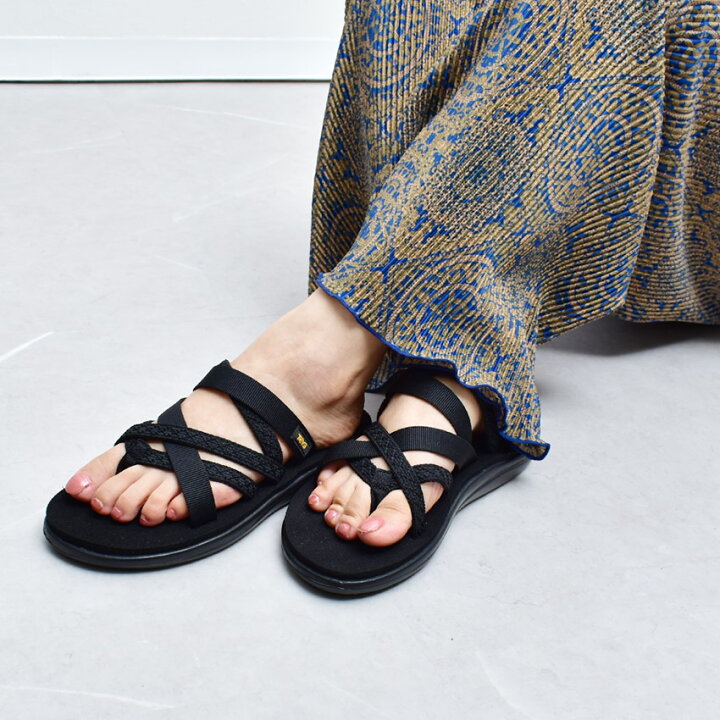 《クーポンで3,930円》テバ サンダル レディース TEVA ボヤ ジレッサ スポーツサンダル ビーチサンダル ビーサン ブランド カジュアル シンプル おしゃれ スポーティ アウトドア ブラック 黒 ホワイト 白 レッド 赤 オレンジ 1117032 VOYA ZILLESA VIA TORINO ... 子供 テバ風 スポーツサンダル サンダル 黒 22cm