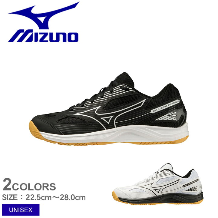 《限定クーポン配布》ミズノ バレーボールシューズ メンズ レディース MIZUNO サイクロンスピード ユニセックス 2E相当 リベロ セッター  軽量 白 ホワイト 黒 ブラック V1GA2380 大人 部活 高校生 小さいサイズ 靴 VIA TORINO