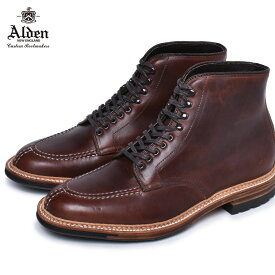 《20時-ポイント10倍》オールデン コードバン ブーツ ALDEN メンズ タンカーブーツ 靴 シューズ おしゃれ 人気 トラディショナル ビジネス フォーマル 人気 ブラウン ショートブーツ ドレスシューズ 本革 馬革 革靴 靴 紳士靴 ブラウン 茶 M8901 TANKER BOOT