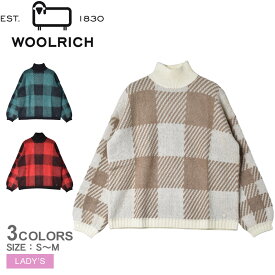 《今だけ！店内全品ポイントUP》ウールリッチ ニット レディース WOOLRICH バッファローチェックウールタートルネック ブランド エレガント ラグジュアリー カジュアル ウール 羊毛 チェック トップス セーター ウェア ウエア 防寒 長袖 おしゃれ きれいめ プレゼント