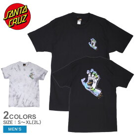 《今だけ！全品ポイントアップ中》【ゆうパケット配送】 サンタクルーズ Tシャツ メンズ SANTACRUZ HOLO SCREAMING HAND S／S TEE tシャツ トップス 半袖 プリント ロゴ 総柄 タイダイ スポーティ ストリート スケボー スケートボード ショートスリーブ ブラック 黒 グレー