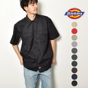 ディッキーズ 半袖シャツ DICKIES メンズ 1574 ストリート アメカジ シンプル カジュアル ベーシック ロゴ ブランド ワイシャツ おしゃれ 黒 半袖 トップスショートスリーブワークシャツ SHORT SLEEVE WORK SHIRT