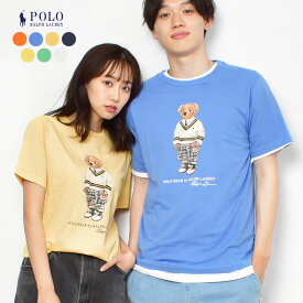 《4日から使えるクーポン配布》【ゆうパケット配送】 ポロ ラルフローレン Tシャツ メンズ レディース 半袖 POLO RALPH LAUREN キー ウエスト ベア トップス 人気 おしゃれ 熊 プリント かわいい カジュアル シンプル イラスト 動物 コットン イエロー ブルー 青 オレンジ