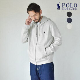 《スーパーSALEで使える限定クーポン配布》ポロ ラルフローレン パーカー メンズ POLO RALPH LAUREN ダブルニット フルジップ フーディ トップス 羽織 上着 長袖 フード フーディー ジップアップ 無地 ロゴ 刺繍 刺しゅう ワンポイント 定番 ベーシック ブランド カジュアル