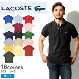 《スーパーSALEで使える限定クーポン配布》ラコステ ポロシャツ メンズ LACOSTE ロゴ クラシック ピケ ワンポイント プレゼント 綿 鹿の子 スポーツミックス 春夏 クロコダイル 半袖 黒 白 ゴルフ スポーツ トップス 赤 プレゼント テニス シンプル 定番 大人 上品 父の日