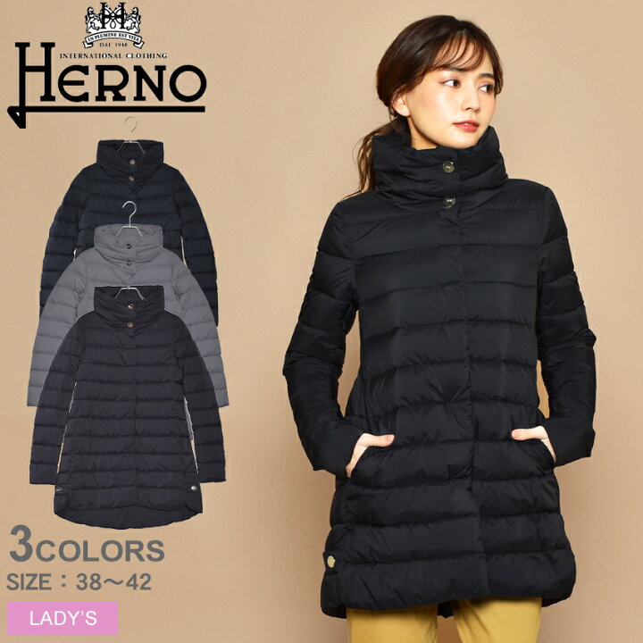 楽天市場 ヘルノ アウター Herno ダウン レディース ブランド ダウンジャケット ダウンコート コート シンプル カジュアル 保温 防寒 通勤 防寒性 ネイビー 黒 Pi04d 服 Via Torino インポートブランド