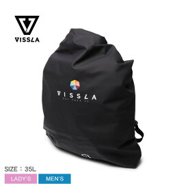 《スーパーSALEで使えるクーポン配布》ヴィスラ バックパック 35L メンズ レディース VISSLA セブンシーズ ドライバックパック 鞄 リュックサック ディパック デイパック 大容量 サーフ カジュアル シンプル サーフィン ロゴ ビーチ アウトドア レジャー 人気 ブラック 黒