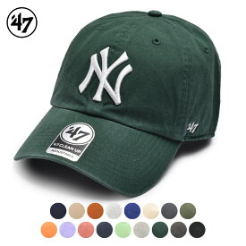 キャップ 帽子 47ブランド メンズ レディース 47BRAND CAPS NY YANKEES CLEANUP ニューヨークヤンキース ベースボールキャップ BBキャップ 野球帽 ウォッシュド加工 ロゴ カジュアル 黒 緑 ピンク 紫 青 オレンジ カーキ 白 ネイビー ブルー