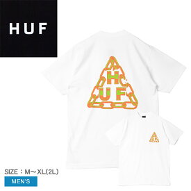 【ゆうパケット配送】 ハフ 半袖Tシャツ メンズ HUF HARD LINKS S／S TEE ウエア トップス Tシャツ クルーネック ストリート カジュアル アメカジ ゆったり プリント バックプリント シンプル ロゴ 半袖 おしゃれ ホワイト 白 TS02013