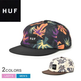 ＼抽選で最大全額ポイントバック／ハフ キャップ メンズ レディース HUF ファニー フィーリング 6 パネル ハット フラットバイザー タスランナイロンビル ストリート スケート ロゴ CAP 帽子 おしゃれ カジュアル 総柄 ナイロンストラップ スケーター スケボー ベージュ