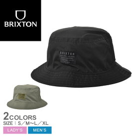 《今だけ！全品ポイントアップ中》ハット ブリクストン 帽子 メンズ レディース BRIXTON VINTAGE NYLON PACKABLEBUCKET ユニセックス ウエア バケハ バケットハット ロゴ シンプル おしゃれ カジュアル ブランド 軽量 プレゼント ブラック 黒 オリーブ カーキ 11329