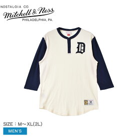 《今だけ！全品ポイントUP》ミッチェルアンドネス ヘンリーシャツ メンズ MITCHELL ＆ NESS デトロイト・タイガース MLB アイコン ヘンリーシャツ Henley ヘンリー MLB Detroit Tigers デトロイト・タイガース 七分袖 野球 プルオーバー シャツ メジャーリーグ