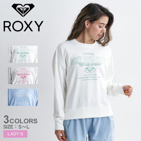 《今だけ！全品ポイントアップ中》ロキシー 長袖Tシャツ レディース ROXY SURF CLUB L／S トップス ウエア ロンT ロングスリーブ クルーネック 刺繍 カジュアル スポーティ シンプル サーフ ビーチ おしゃれ ロゴ プリント 部屋着 ルームウェア グレー ホワイト 白