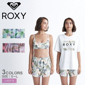 ロキシー 水着 レディース ROXY SIMPLY BOTANICAL ラッシュTシャツ付き 水着 3点セット スイムウェア ビーチウェア Tシャツ ボトムス パンツ 3点セット ドロップショルダー ブランド サーフ サーフィン 海 川 プール アウトドア