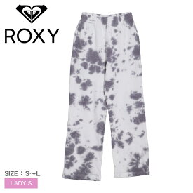 ＼5/25限定！最大全額Pバック★要エントリー／ロキシー スウェットパンツ レディース ROXY KINDA SALTY PANTS ウエア ボトムス パンツ ズボン 長ズボン タイダイ柄 スエット 部屋着 ルームウェア ゆったり おしゃれ ロゴ サーフ スポーティ グレー ホワイト 白 RPT234031