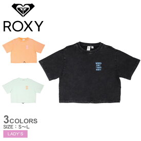 ＼5/25限定！最大全額Pバック／【ゆうパケット配送】 ロキシー 半袖Tシャツ レディース ROXY WAVE FOR DAYS ROXY TOPS Tシャツ トップス 半袖 Tシャツ カジュアル プリント サーフ ビーチ ブランド ロゴ おしゃれ 定番 ブラック 黒 グリーン 緑 オレンジ RDK232025