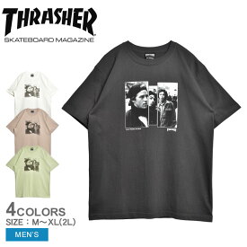 《今だけ！全品ポイントアップ中》【ゆうパケット配送】 スラッシャー 半袖Tシャツ メンズ THRASHER ウェア 半袖 クルーネック ストリート スケート スケボー スケートボード カジュアル ロゴ ピンク グリーン カーキ ホワイト 白 グレー TH91345 DA BOYS S/S TEE