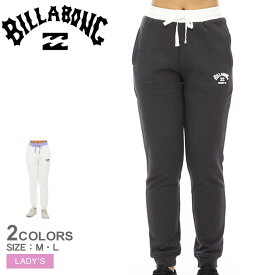 《今だけ！全品ポイントアップ中》ビラボン スウェットパンツ レディース BILLABONG スエット ボトムス ロング丈 ロングパンツ ブランド ストリート シンプル カジュアル 裏起毛 ロゴ ハイビスカス 秋 冬 ブラック 黒 ホワイト 白 BD014028 SHACKED KENDALL LONG PANTS