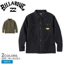 《今だけ！店内全品ポイントUP》ビラボン ジャケット メンズ BILLABONG WORK SHIRTS JKT 長袖シャツ ウエア トップス 長袖 ロゴ ワッペン 中綿 ブランド カジュアル シンプル おしゃれ 定番 人気 ブラック 黒 カーキ BD012108