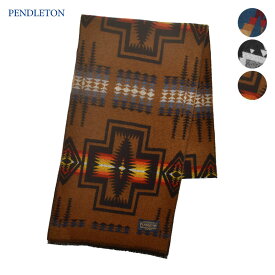 《20日限定！エントリー＆複数買いでポイント最大20倍》ペンドルトン マフラー PENDLETON ジャガード スカーフ ストール ブランド ブランケット 総柄 幾何学模様 おしゃれ ブランド 北欧 マルチカラー 防寒 ギフト プレゼント ブラック 黒 GR640 JACQUARD SCARF